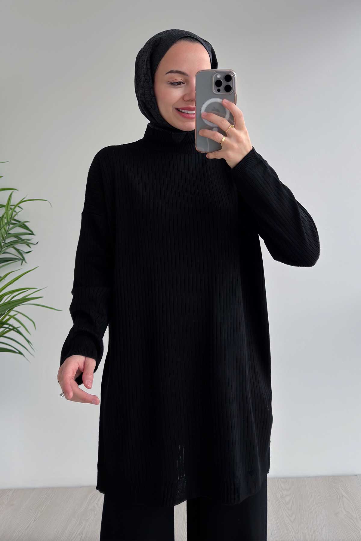 Anje Knitwear Suit - Black
