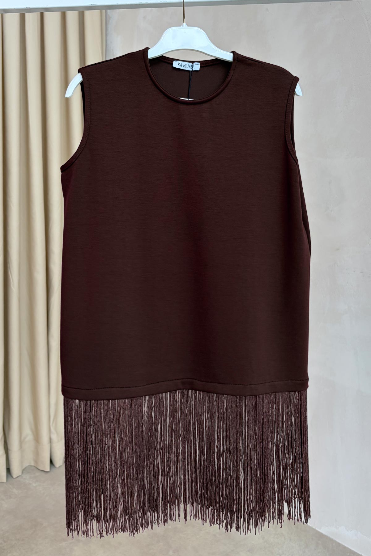 Three-Piece Asymmetric Suit - Brown