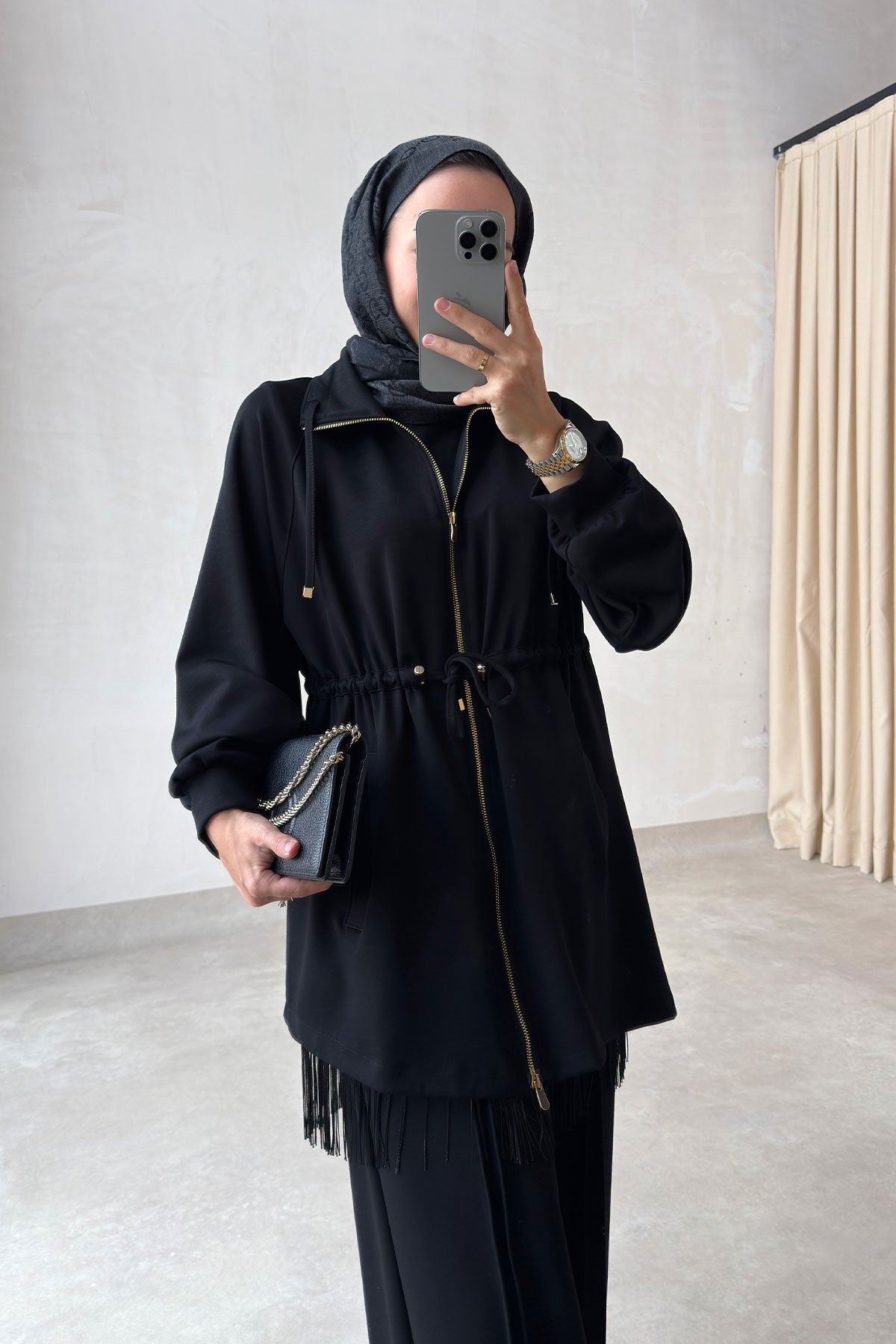 Three-Piece Asymmetric Suit - Black