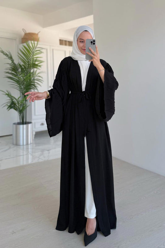 Spanish Sleeve Pocket Abaya - Navy Blue