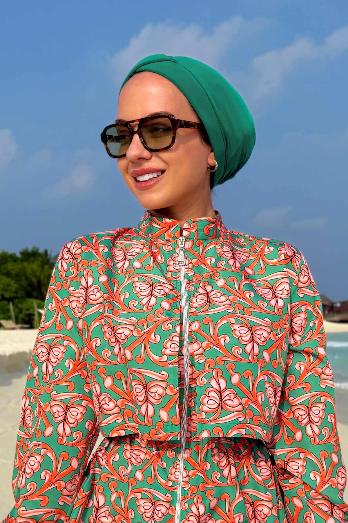 Bow Swimming Cap - Green