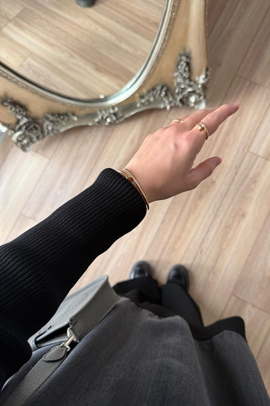 Silk Cupra Mercerized Tunic - Black