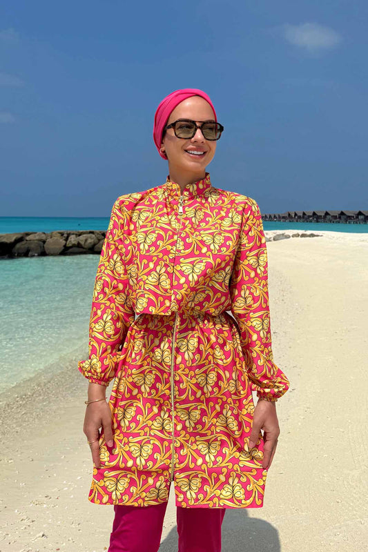 Ivy Modest Swimsuit - Fuchsia