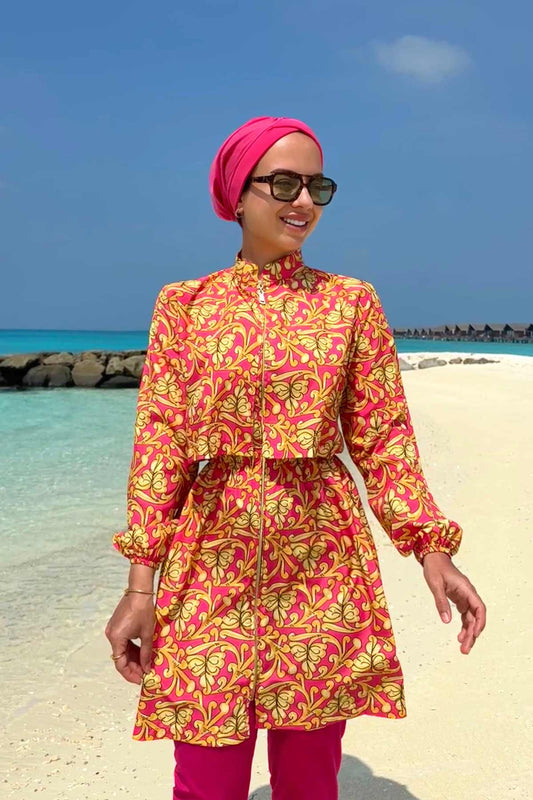 Ivy Modest Swimsuit - Fuchsia
