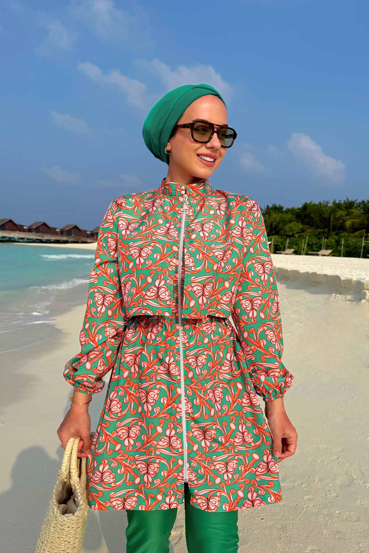 Ivy Modest Swimsuit - Green