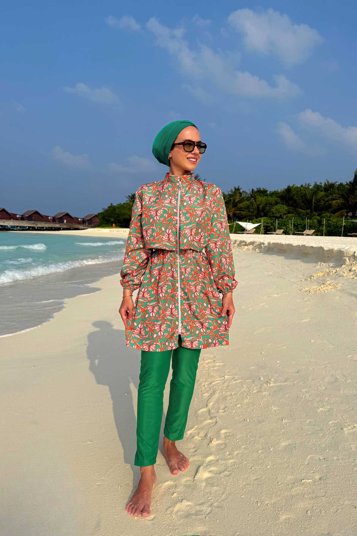 Ivy Modest Swimsuit - Green