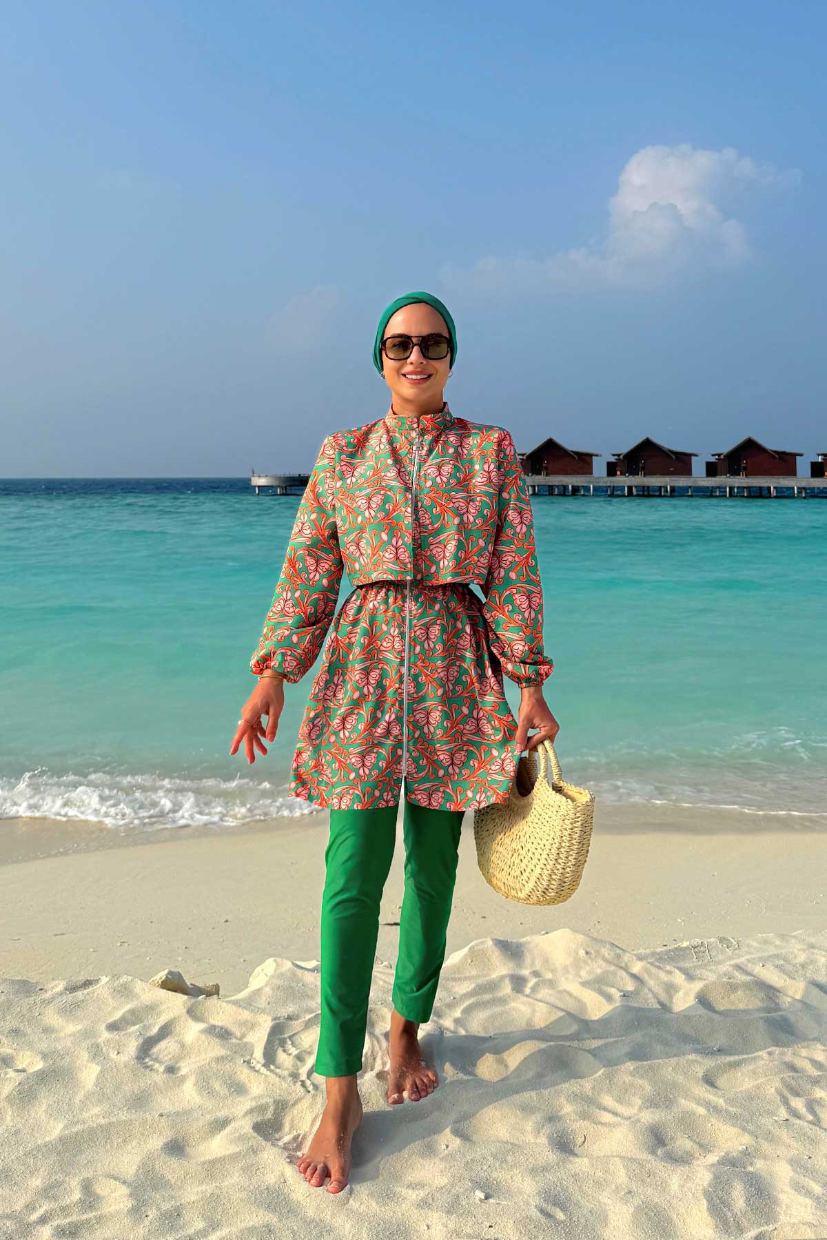 Ivy Modest Swimsuit - Green