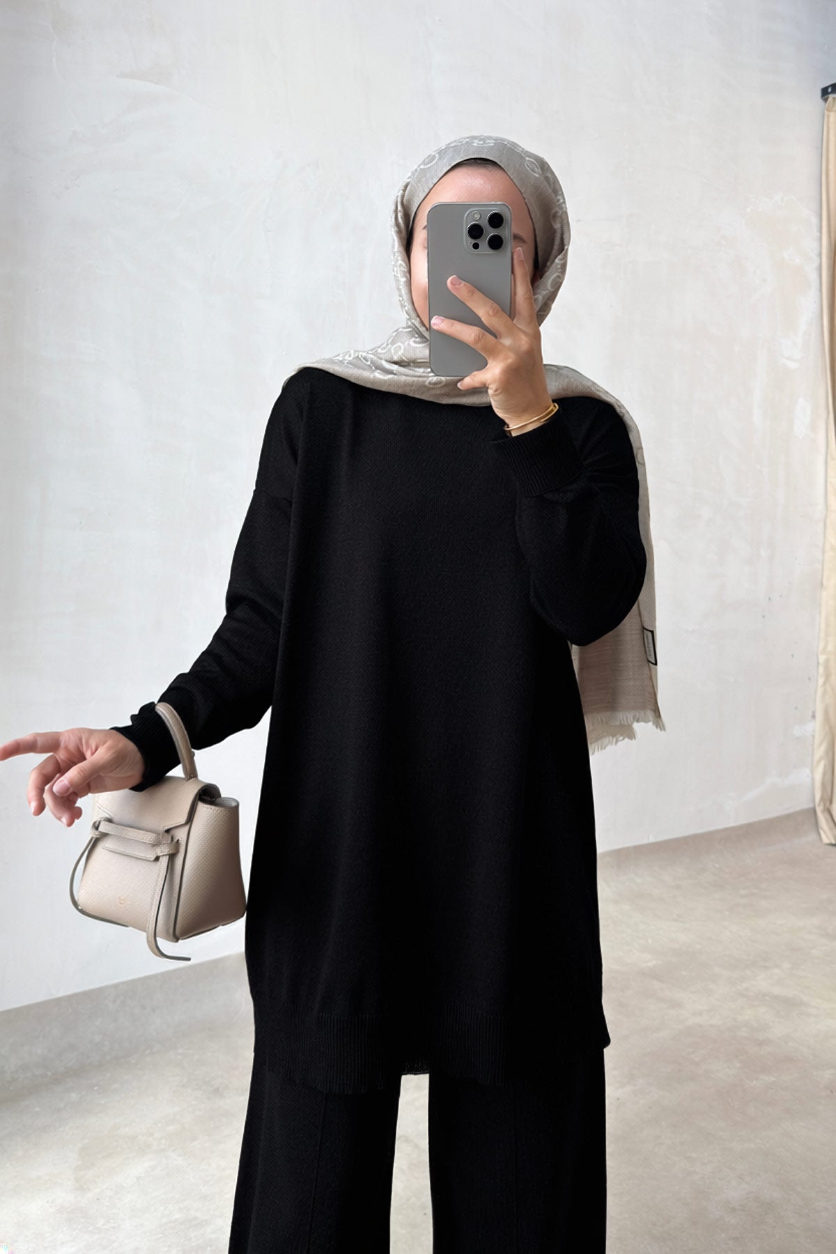 Sparkling Mercerized Suit - Black