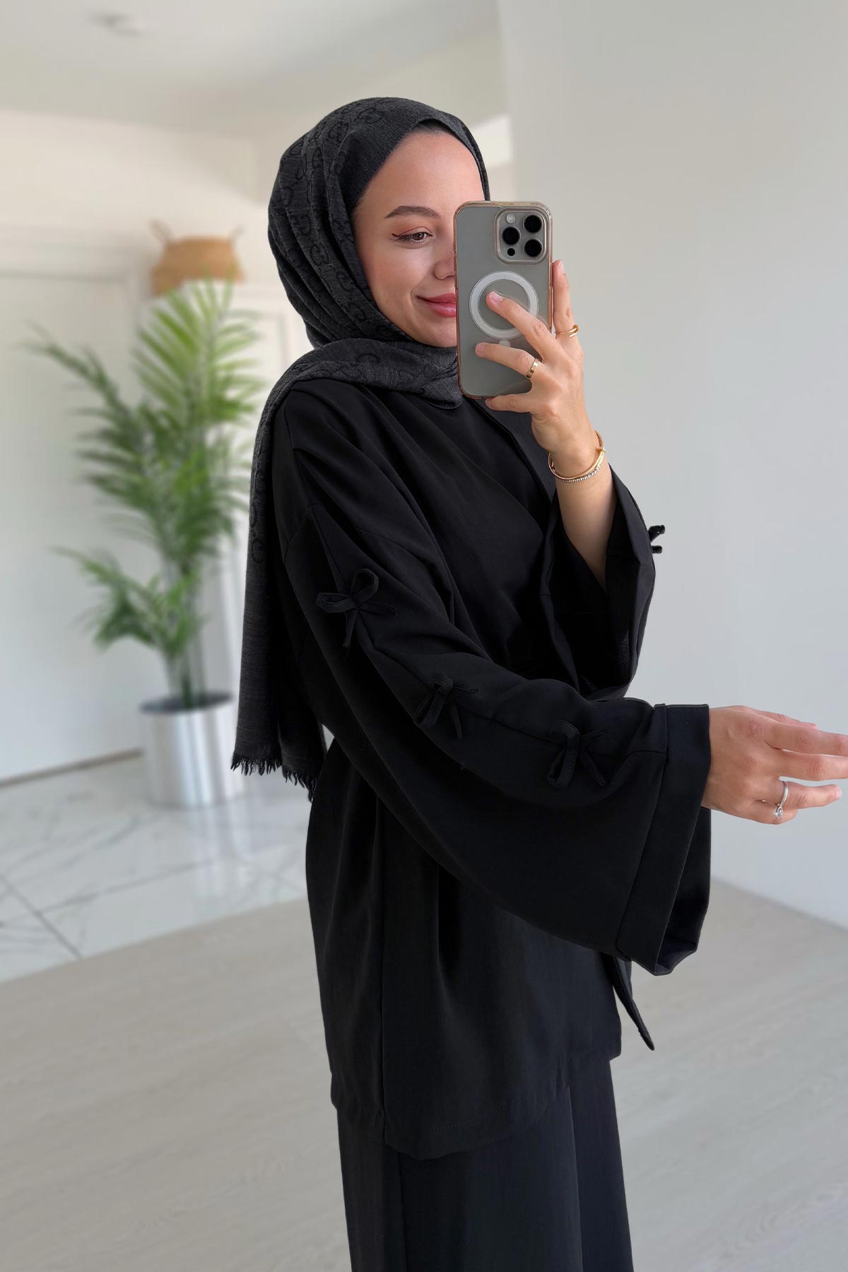 Bow Detail Triple Suit - Black