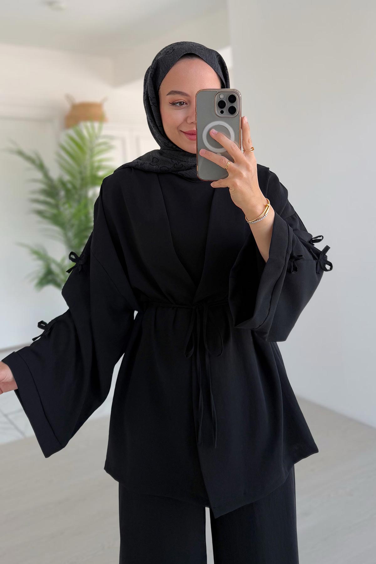 Bow Detail Triple Suit - Black