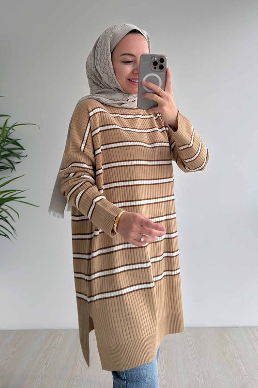 Lady Knitwear Tunic - Beige