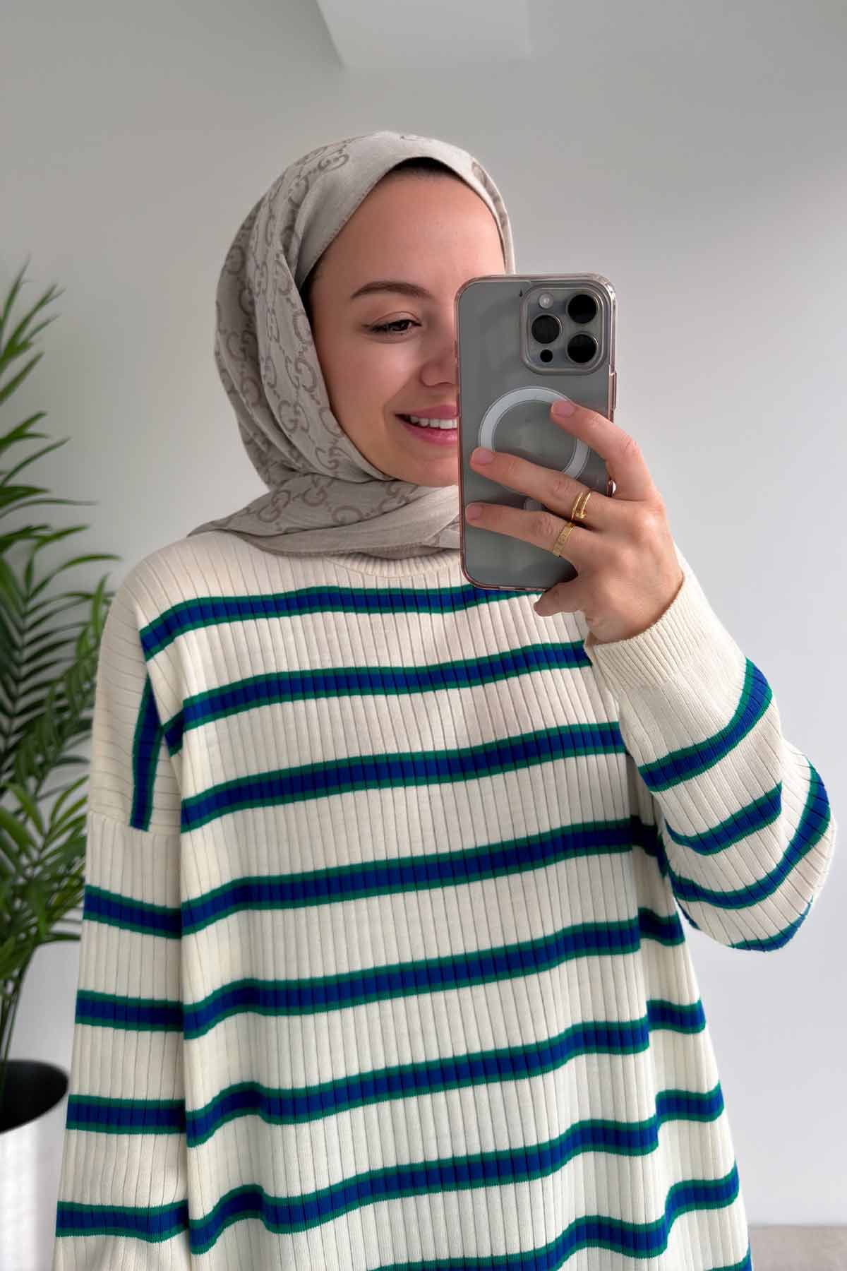 Lady Knitwear Tunic - Blue