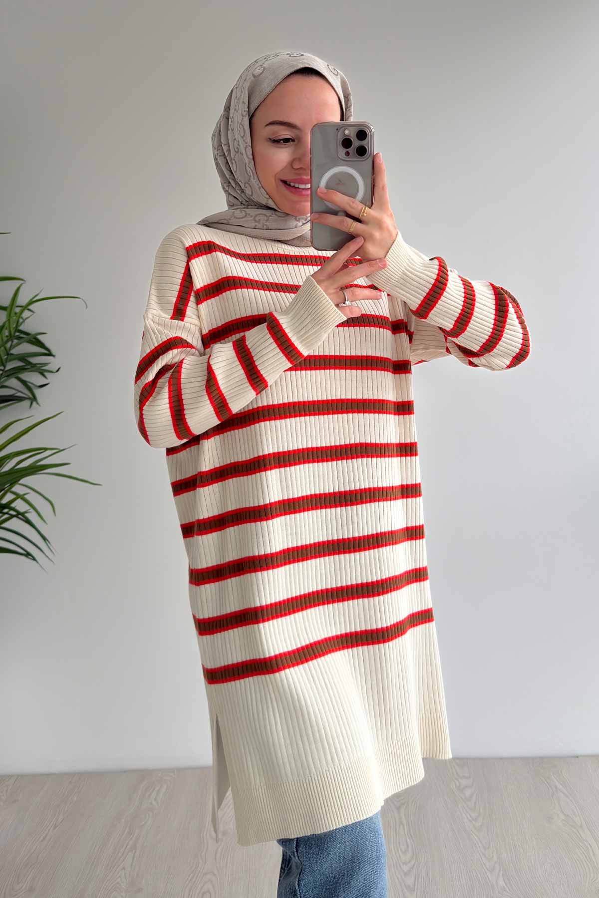 Lady Knitwear Tunic - Orange