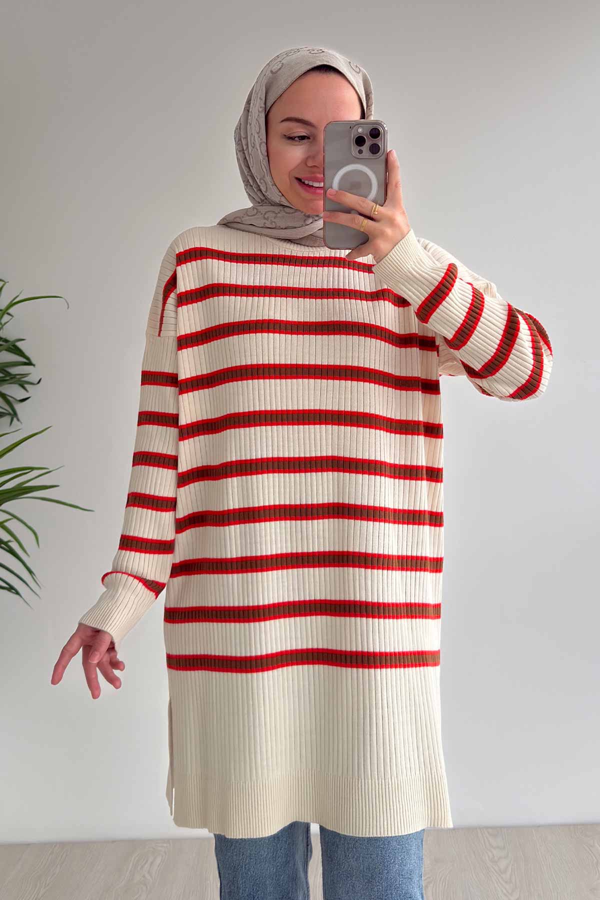 Lady Knitwear Tunic - Orange