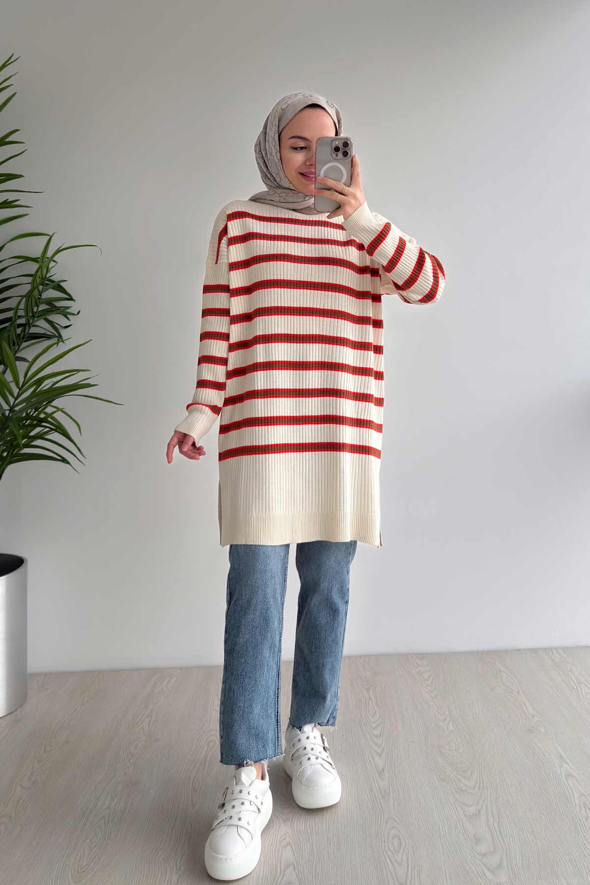 Lady Knitwear Tunic - Orange