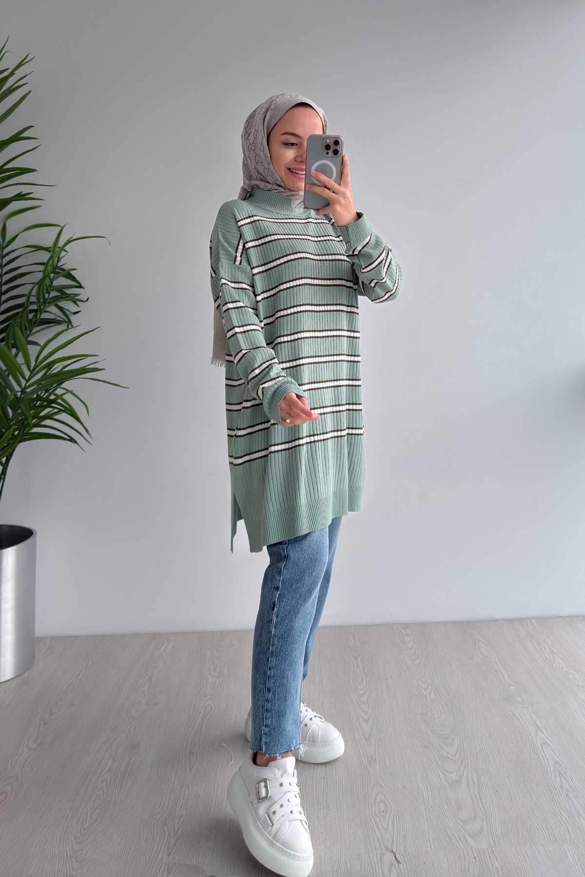 Lady Knitwear Tunic - Green