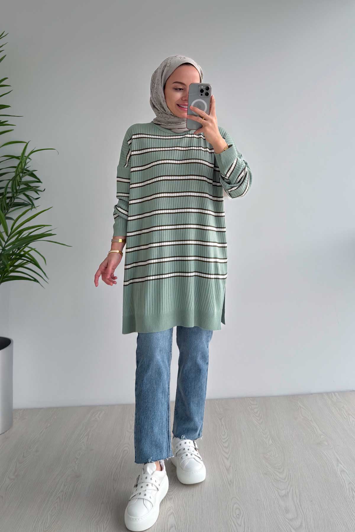 Lady Knitwear Tunic - Green