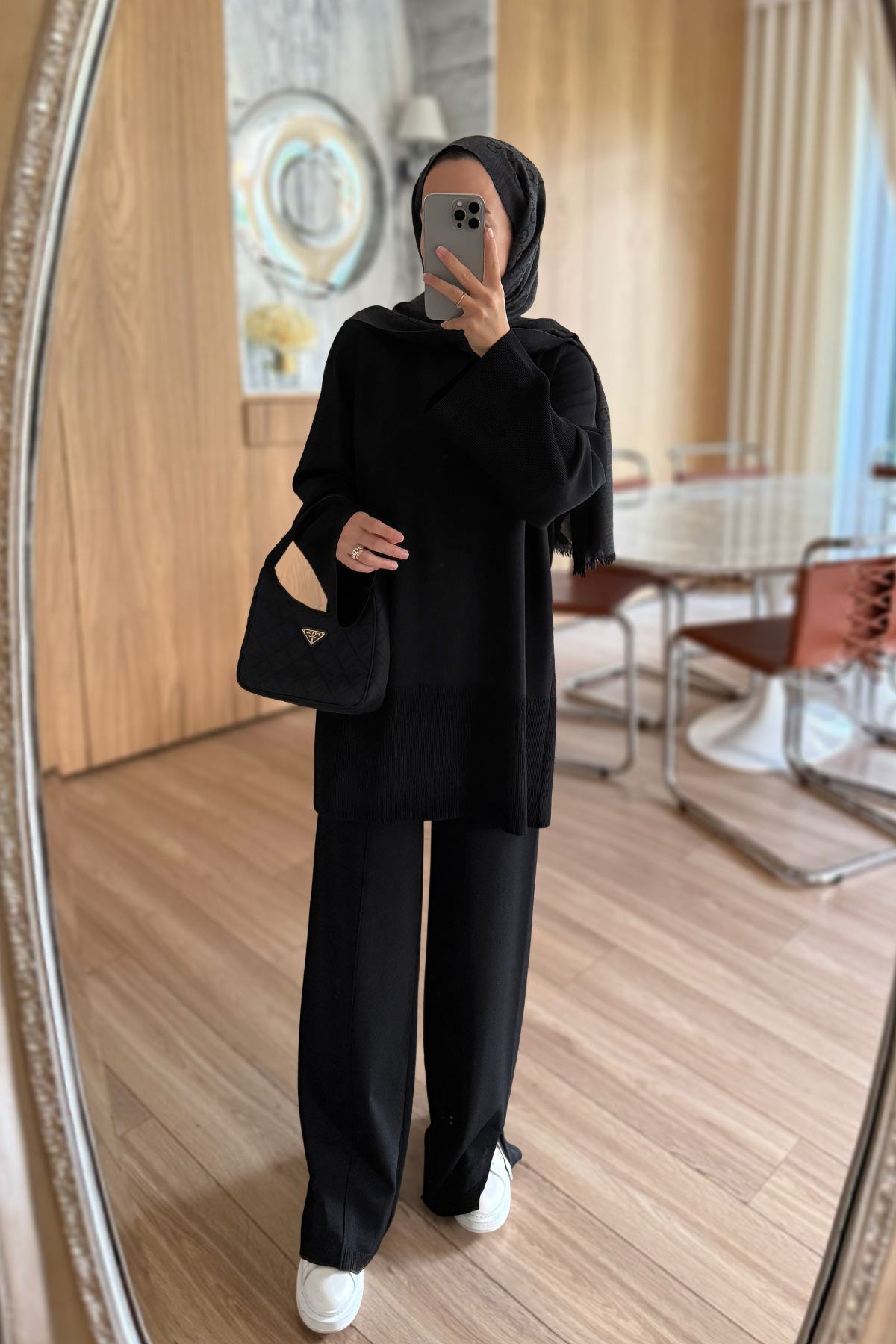 Liora Premium Rayon Suit - Black