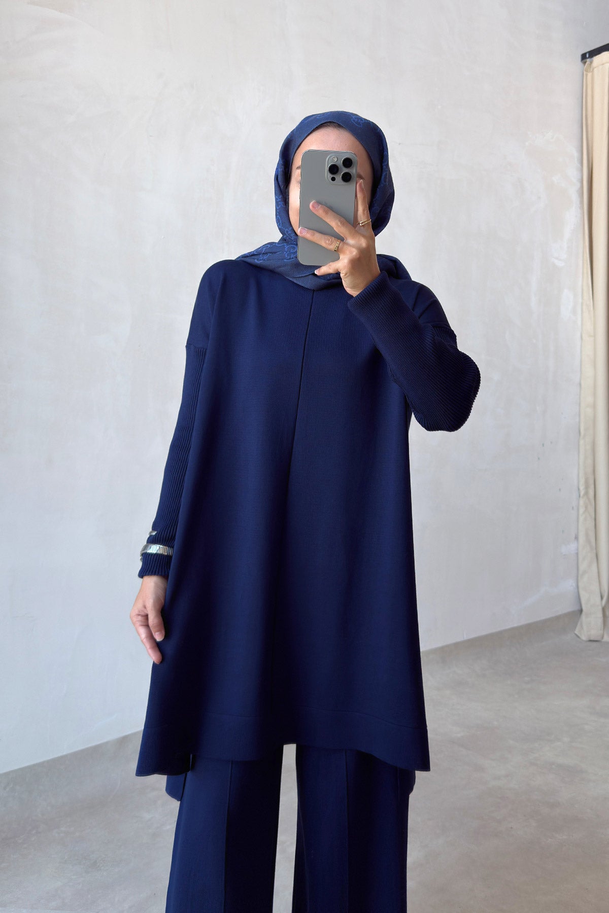 Mira Mercerized Suit - Navy Blue