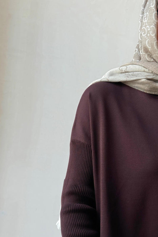 Mira Mercerized Tunic - Brown