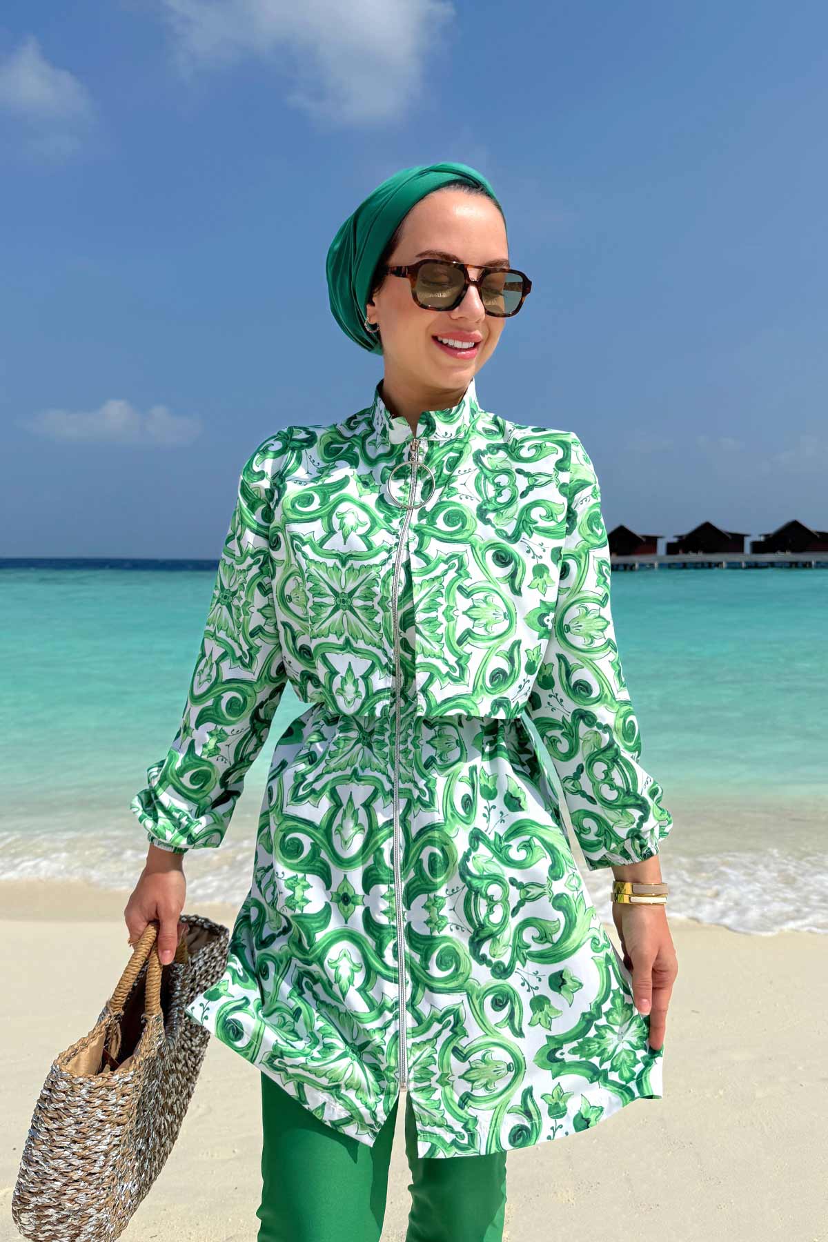 Sea Modest Swimsuit - Green