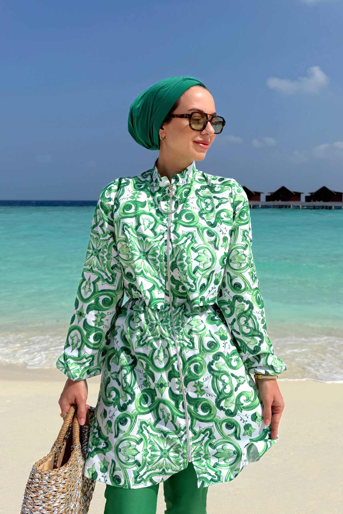 Sea Modest Swimsuit - Green