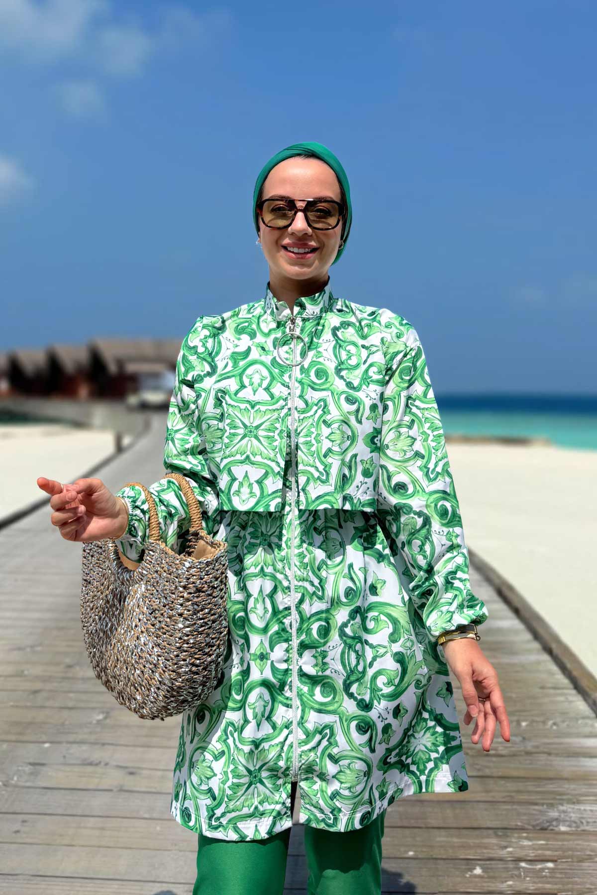 Sea Modest Swimsuit - Green