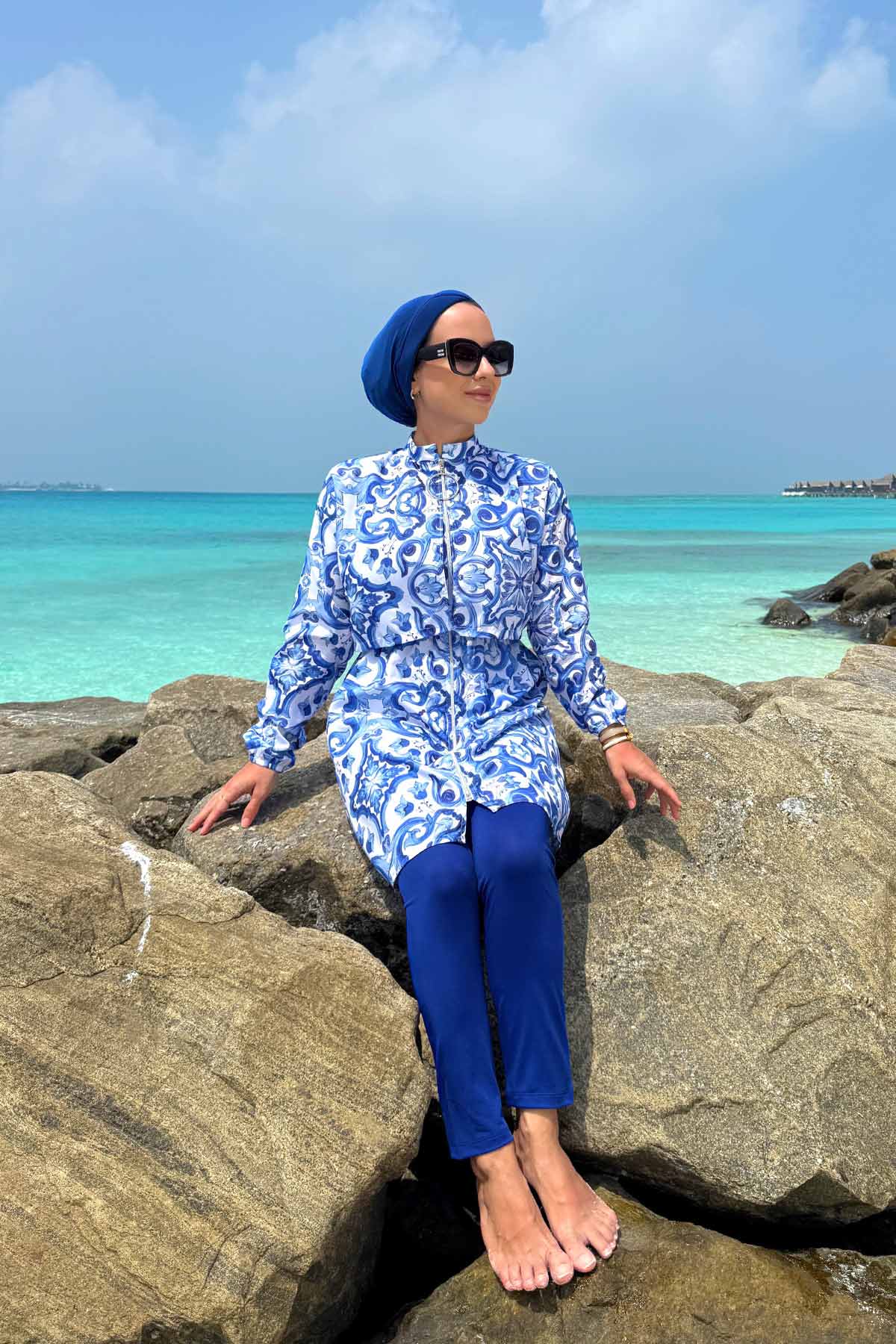 Sea Modest Swimsuit - Blue