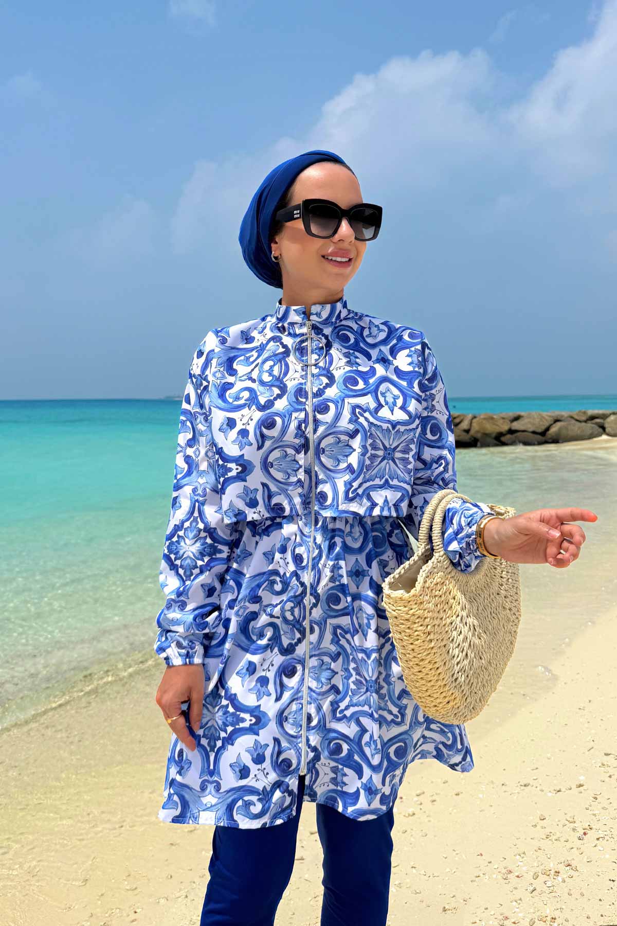 Sea Modest Swimsuit - Blue