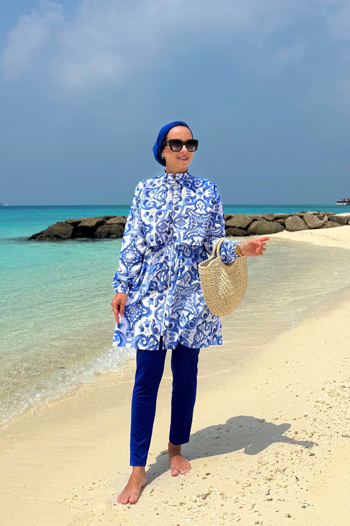 Sea Modest Swimsuit - Blue