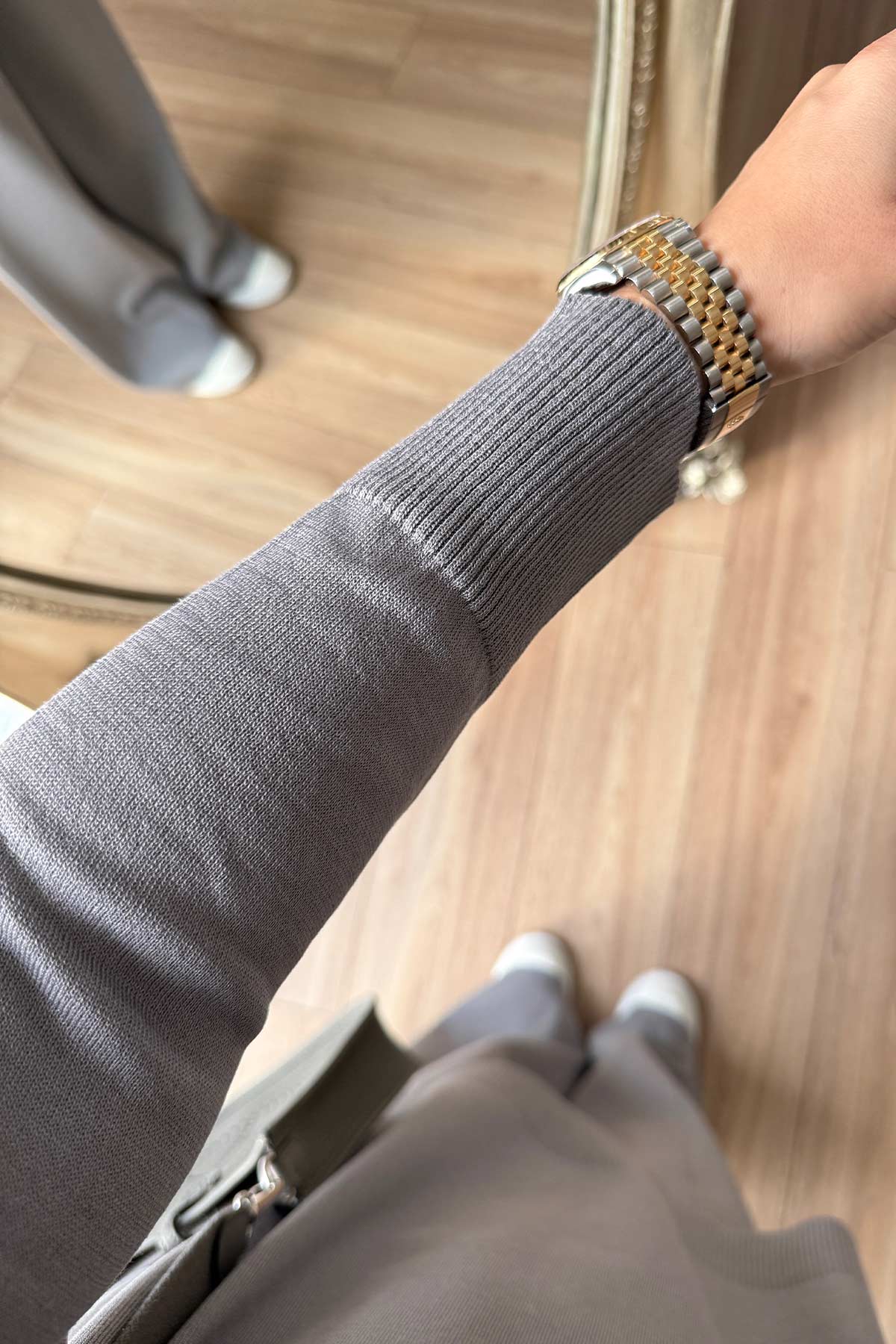 Stoned Pocket Mercerized Suit - Grey