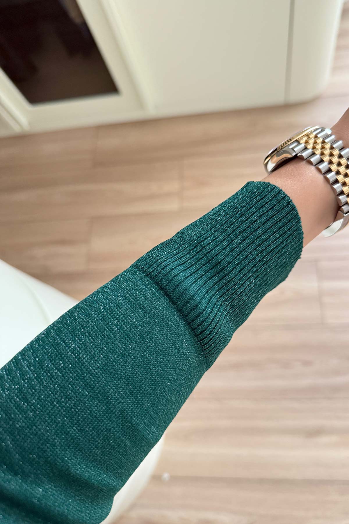 Stoned Pocket Mercerized Suit - Emerald Color