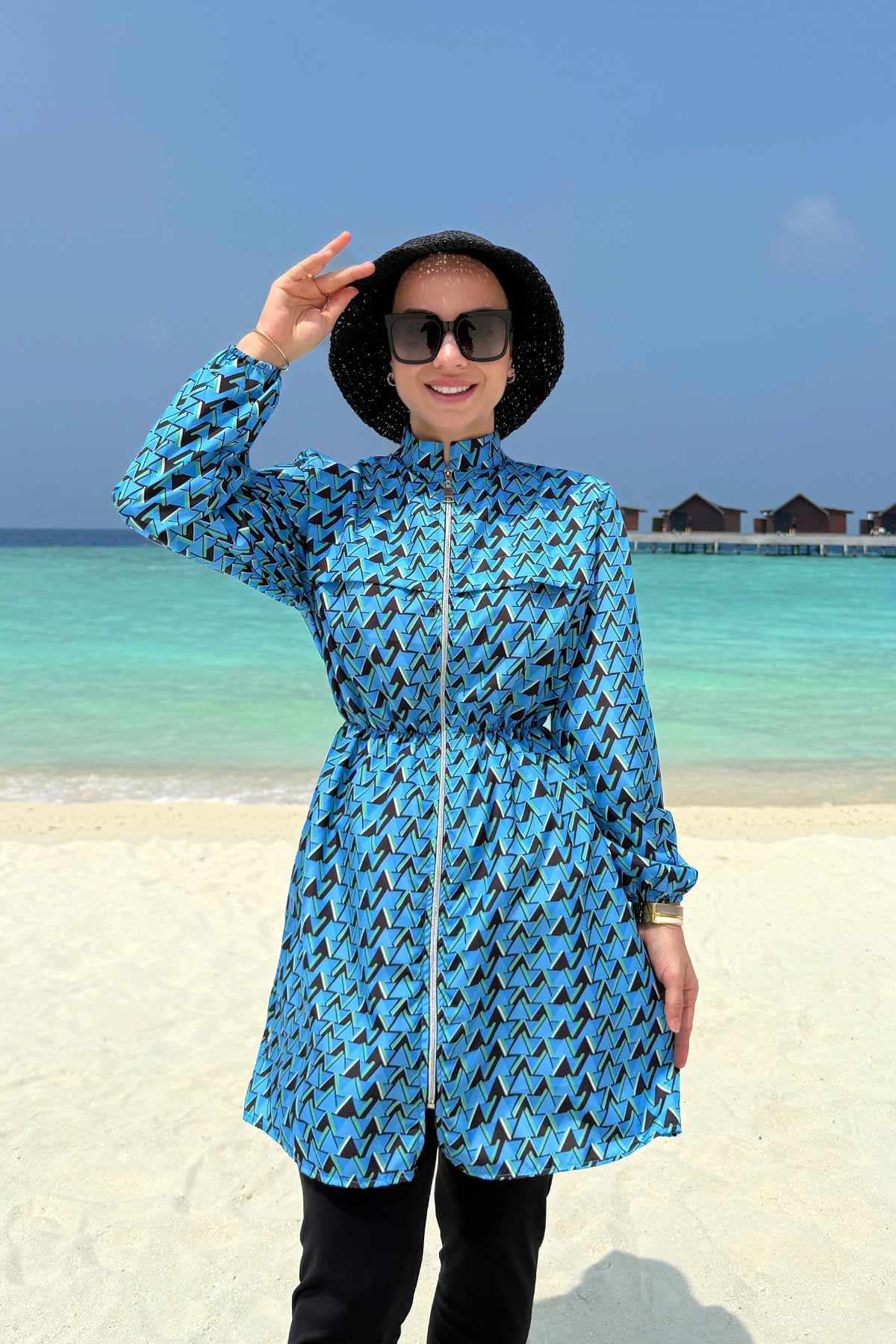 Valen Modest Swimsuit - Blue