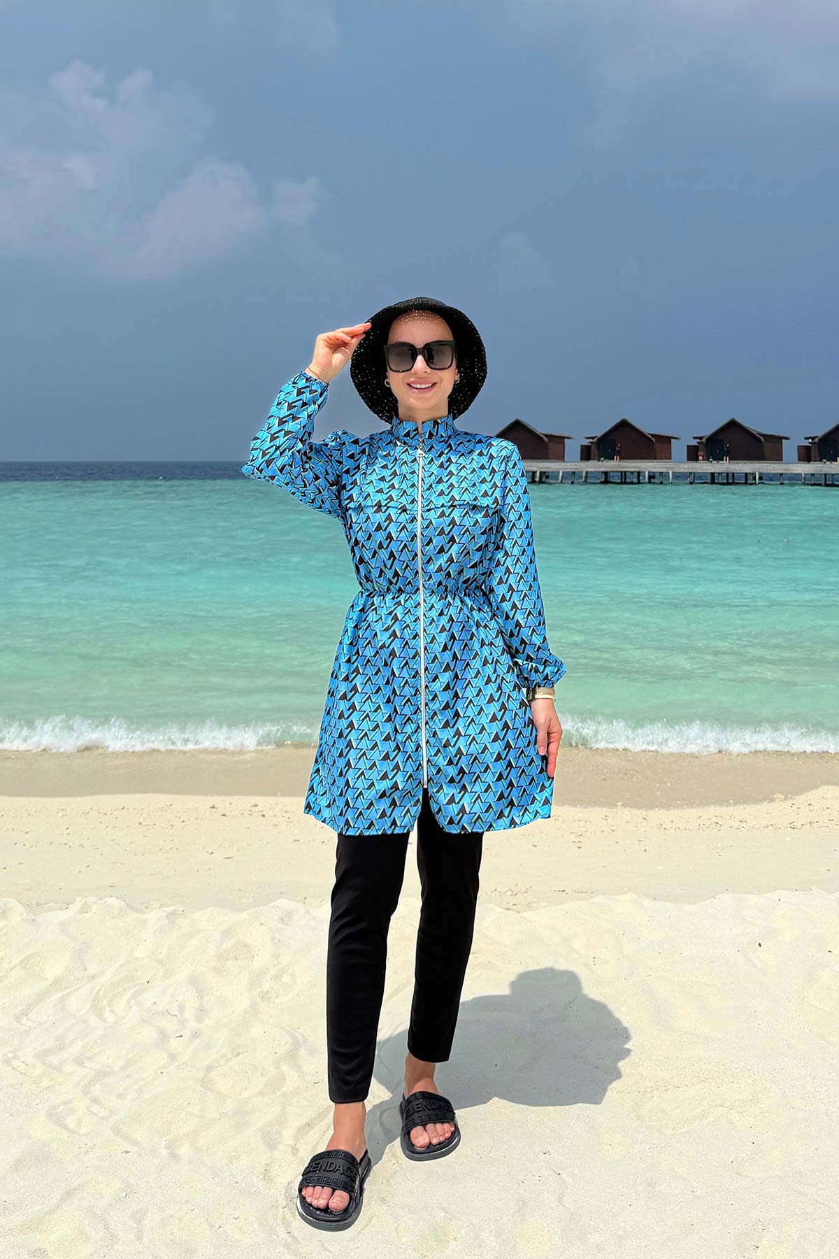 Valen Modest Swimsuit - Blue