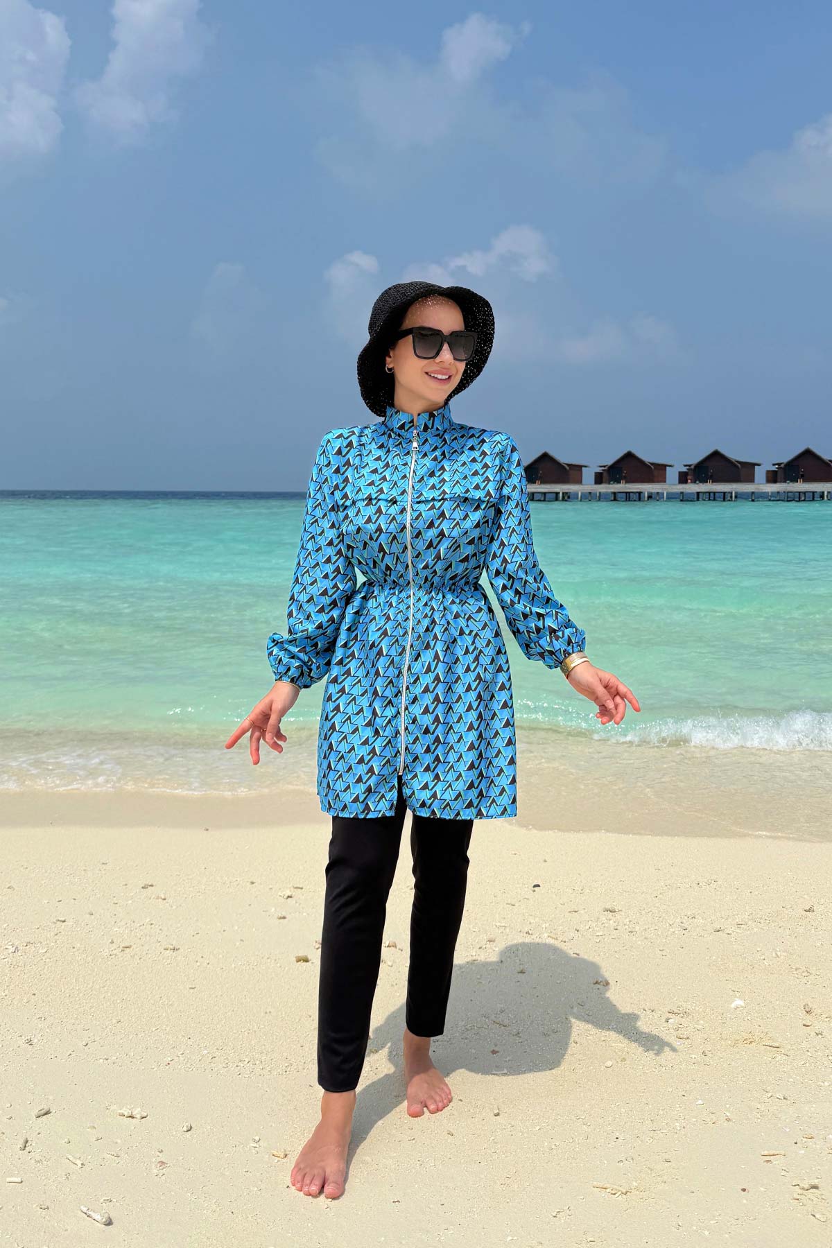 Valen Modest Swimsuit - Blue