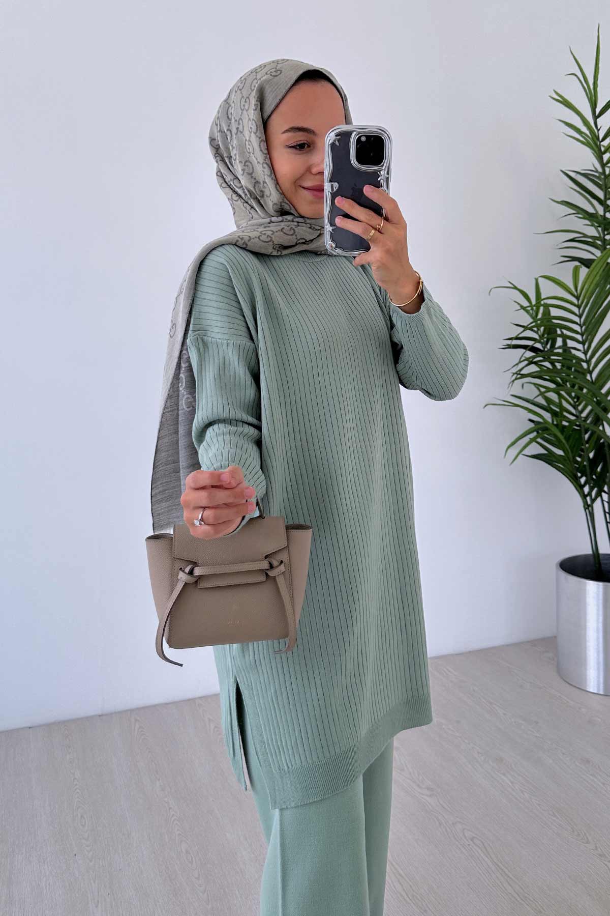 Anje Knitwear Suit - Green