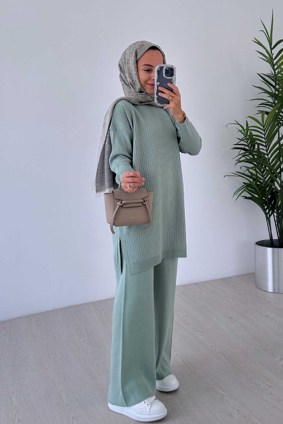 Anje Knitwear Suit - Green