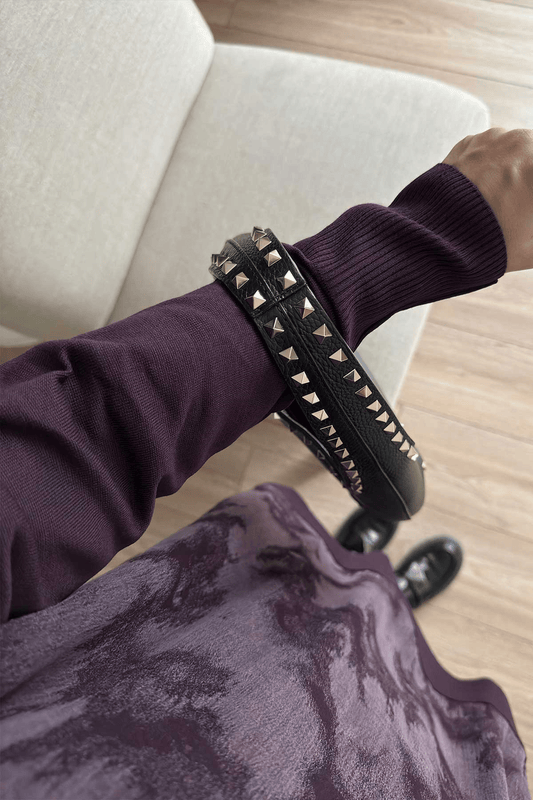 Patterned Silk Cupra Mercerized Tunic – Plum