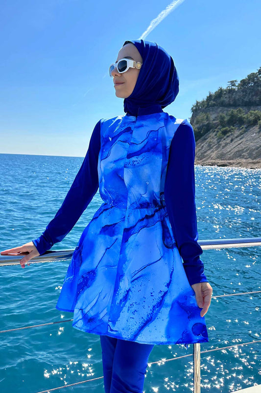 Siena Modest Swimsuit - Blue