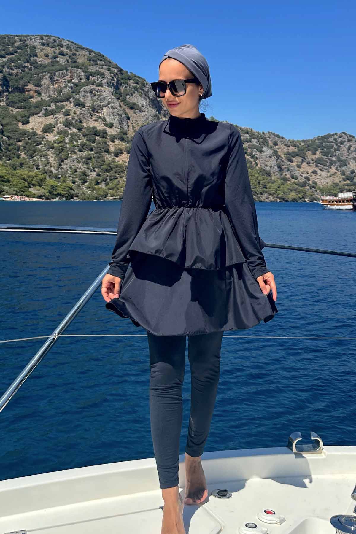 Princess Modest Swimsuit - Navy Blue