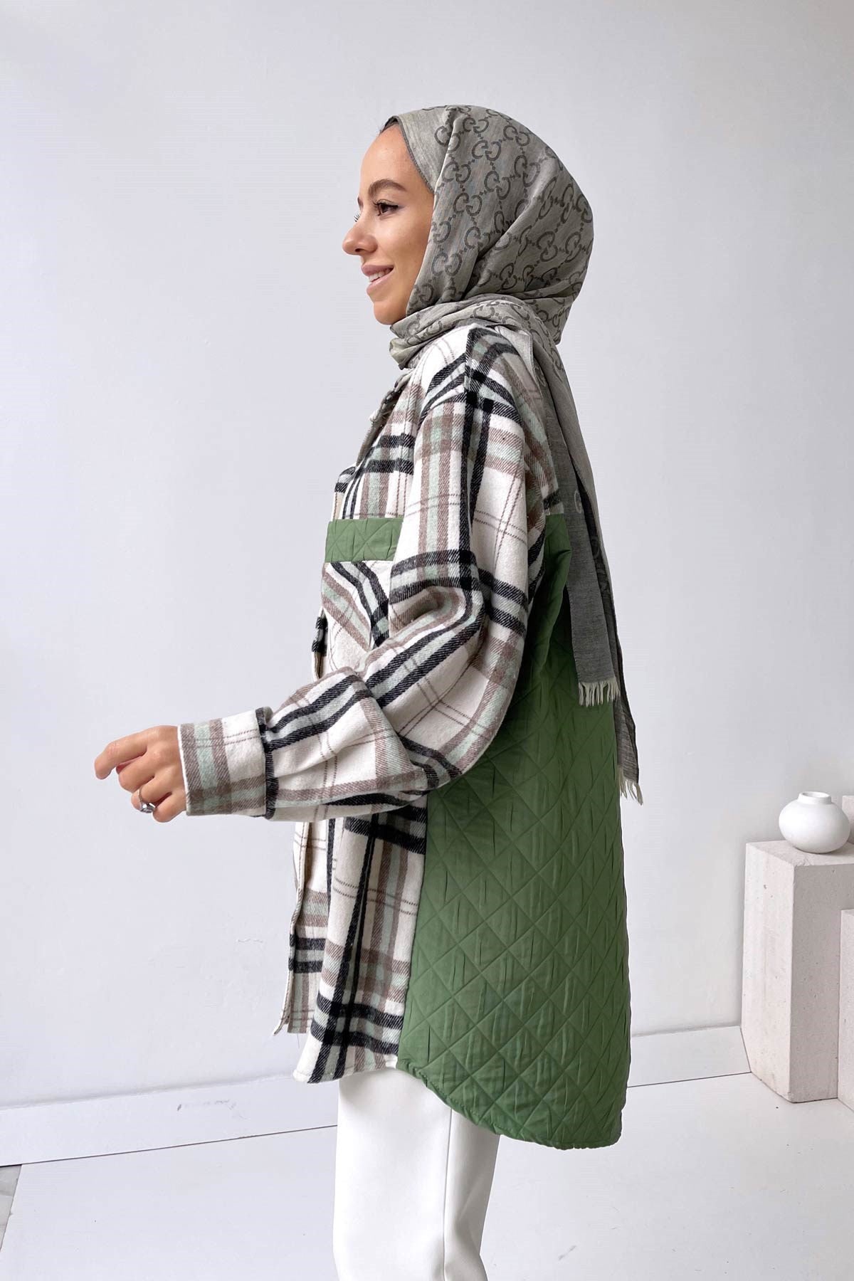 Cachet Quilted Jacket - Green