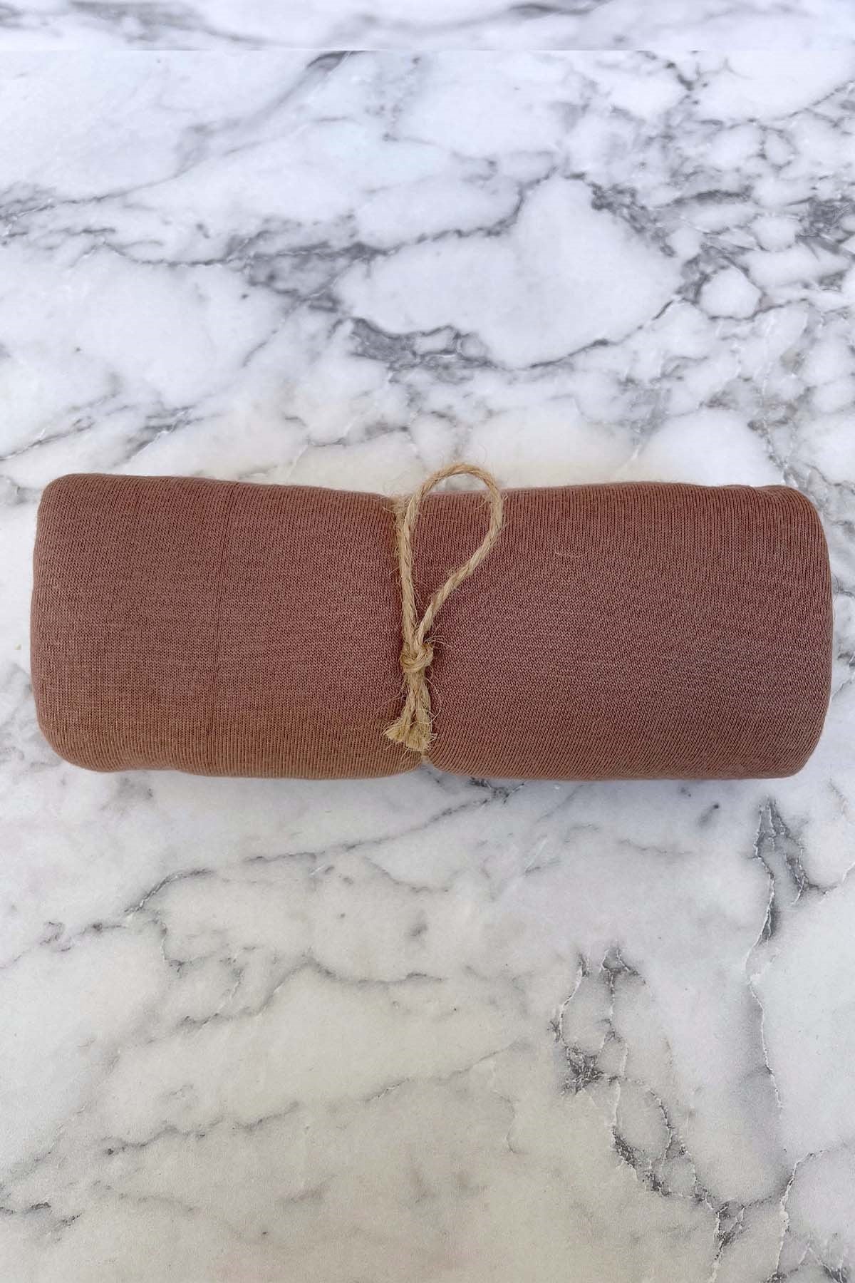 Combed Cotton Shawl - Brown