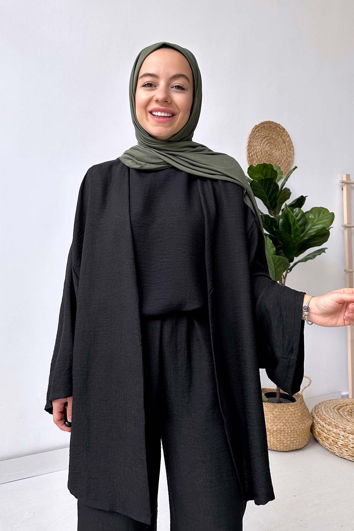 Triple Linen Suit - Black