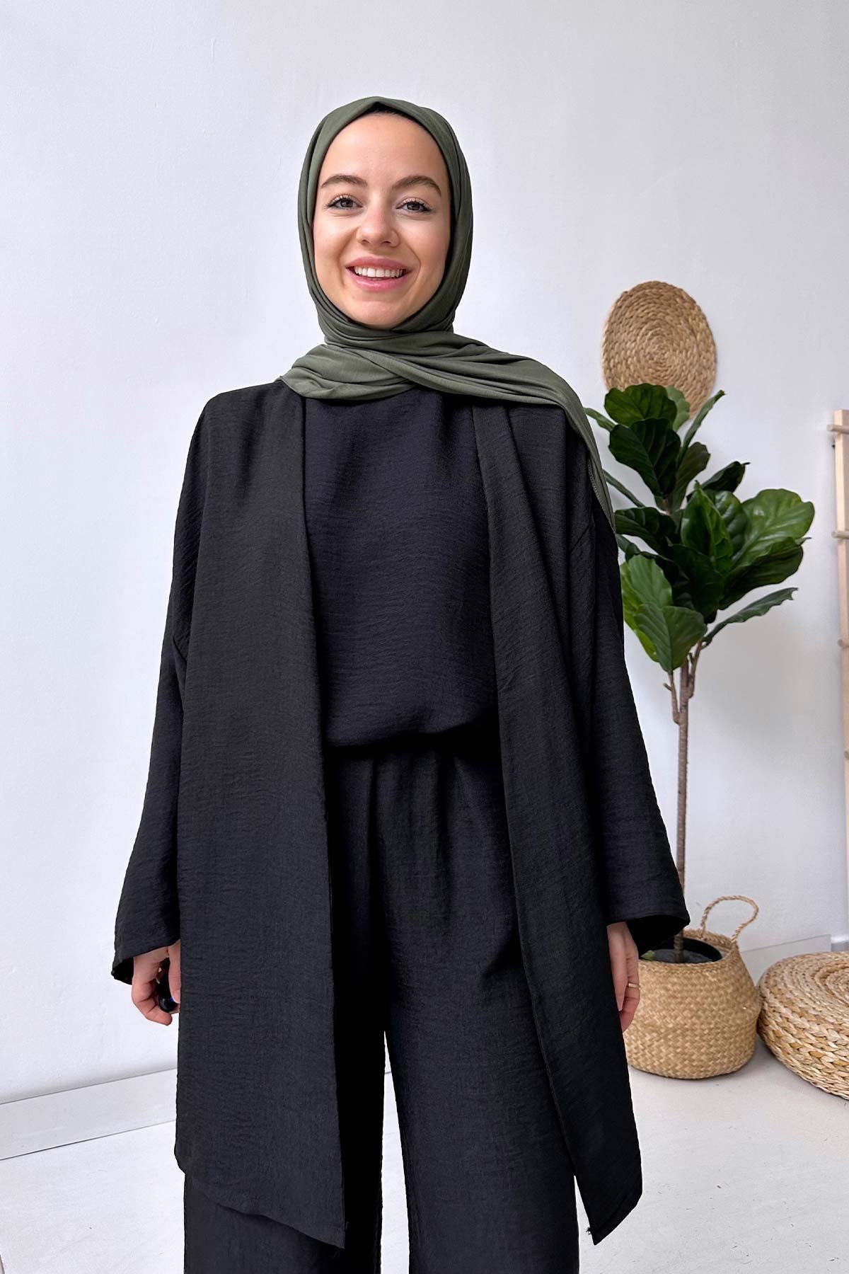 Triple Linen Suit - Black