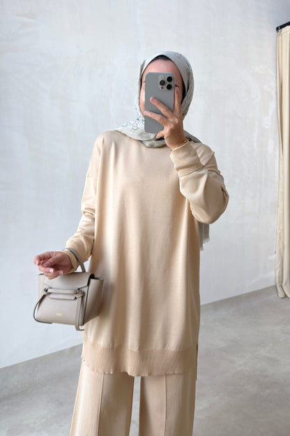 Sparkling Mercerized Suit - Coffee Milk