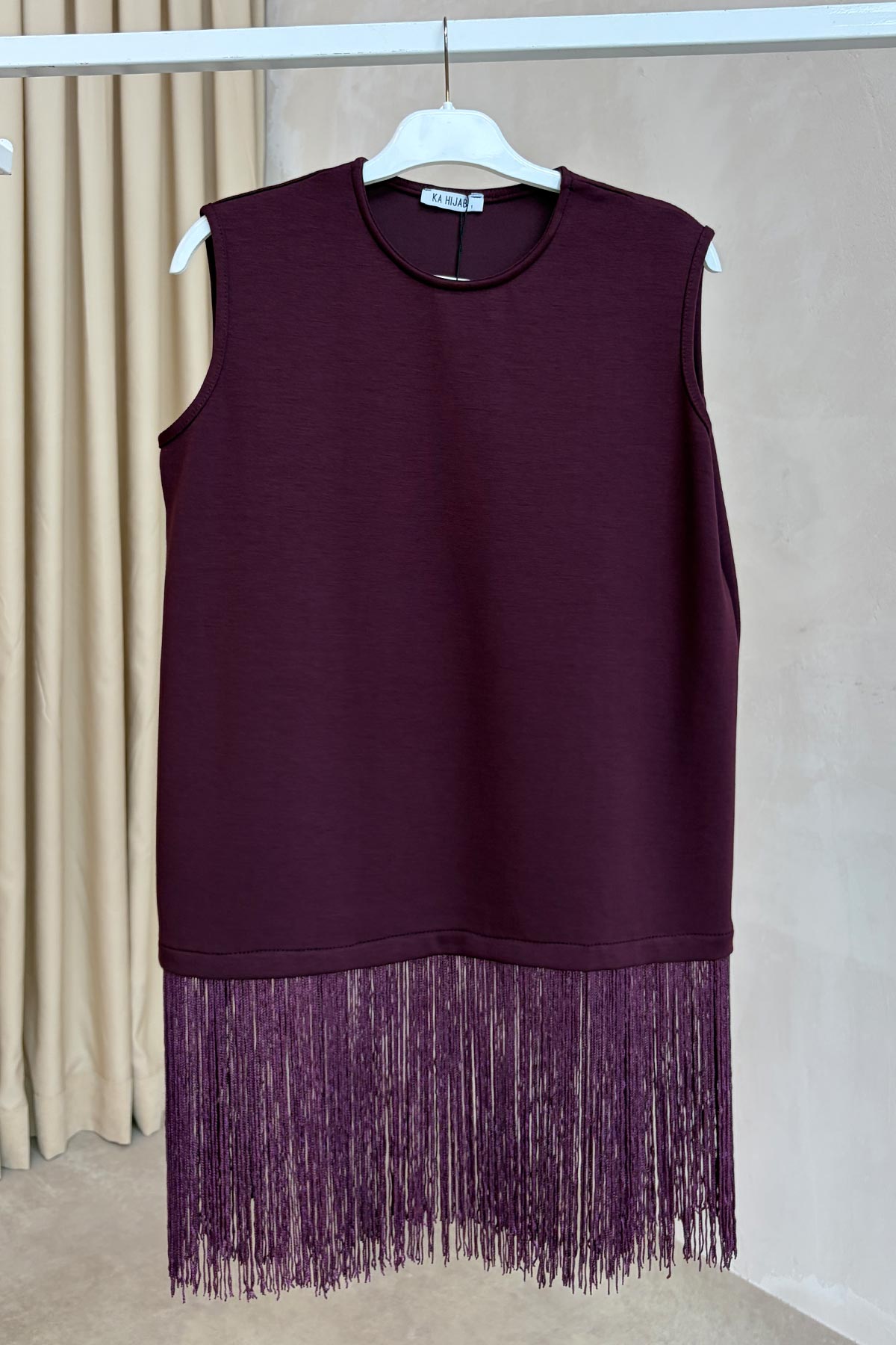Three-Piece Asymmetric Suit - Burgundy
