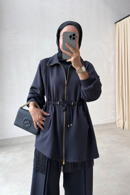 Three-Piece Asymmetric Suit - Charcoal