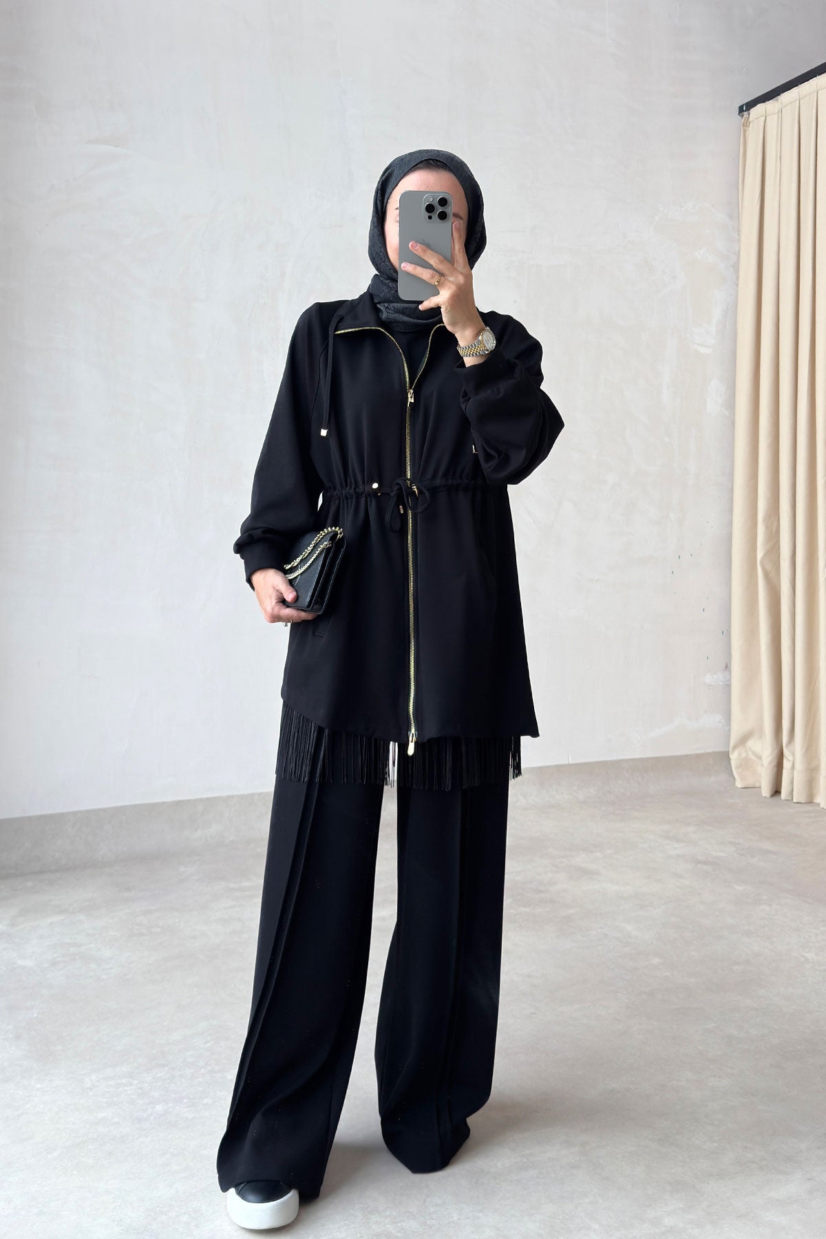 Three-Piece Asymmetric Suit - Black