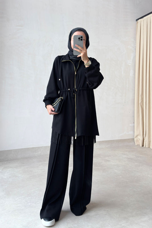 Three-Piece Asymmetric Suit - Black