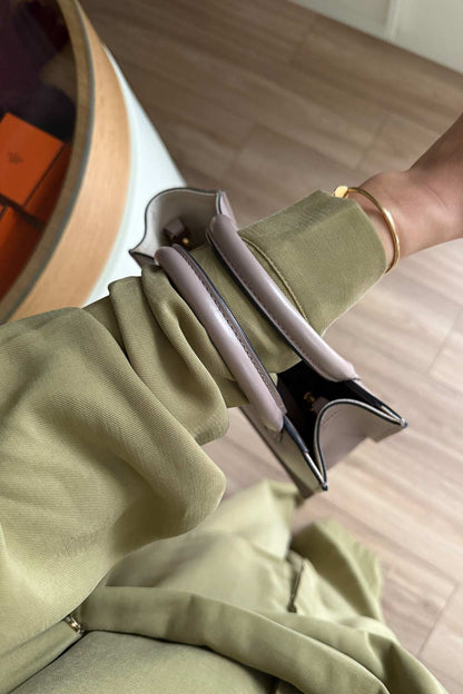 Two-Piece Suit with Tie-Waist Detail - Olive Green